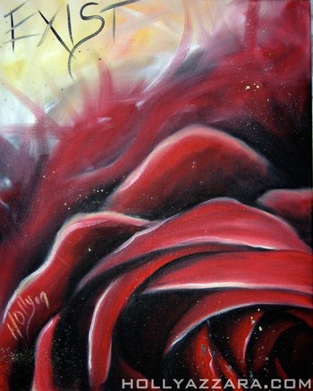 Holly Azzara - Exist Rose Oil Painting